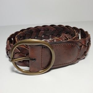 Gap Women's XS Wide Leather Braided Belt Casual